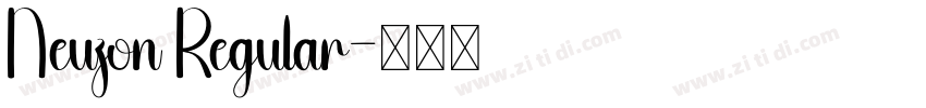 Neuzon Regular字体转换